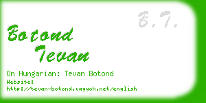botond tevan business card